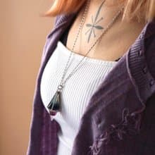 Sacred Bonding 螢石 水晶 靈擺  純銀 水晶頸鍊 情人節禮物