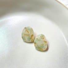 手作軟陶耳環 解憂系列 不規則形 耳針耳夾