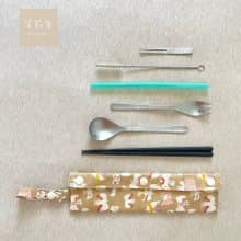 防水款環保餐具袋 -飛鳥
