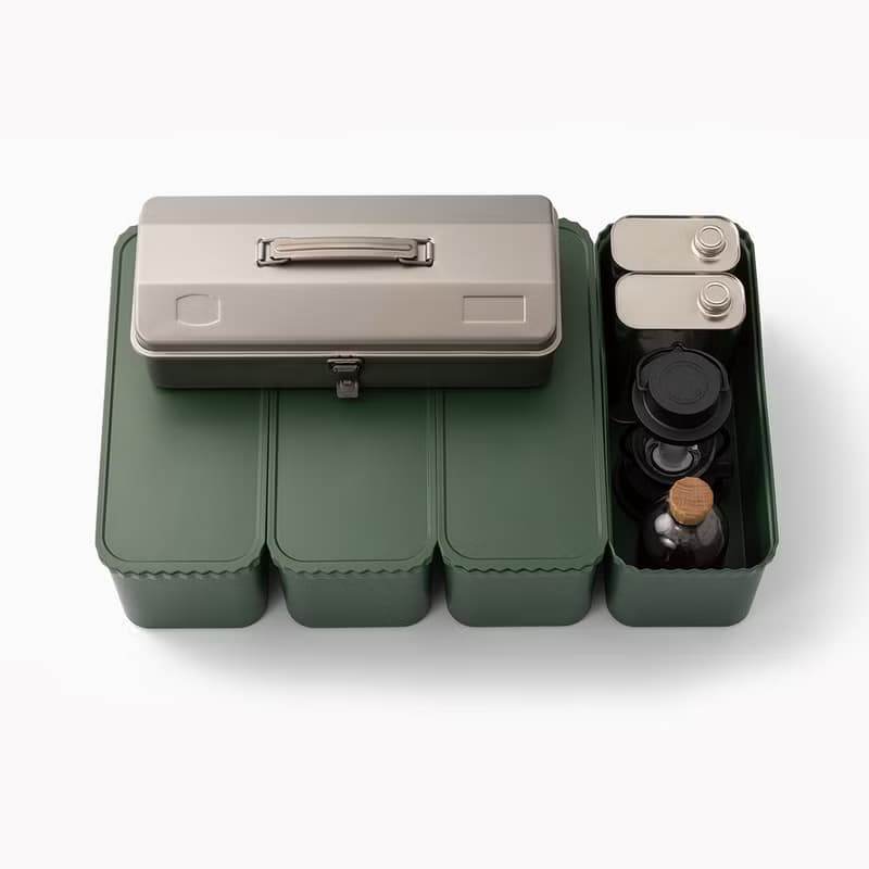 日本like-it 日製直紋耐壓收納箱用儲物分隔盒(附蓋)-6L-3入