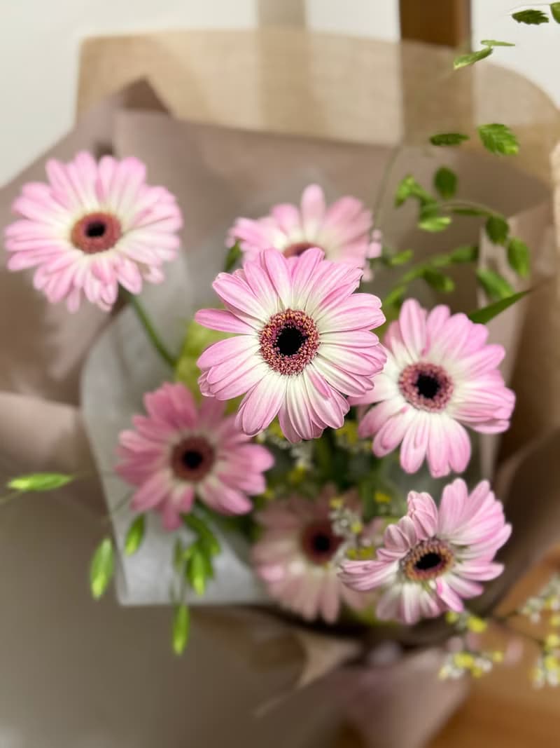 太陽花花束 畢業花束 粉色花束