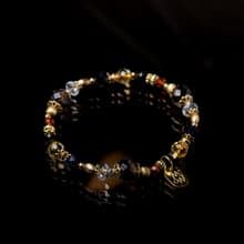 神奇夜光 I 茶晶橙石榴黃水晶手鍊 C1653