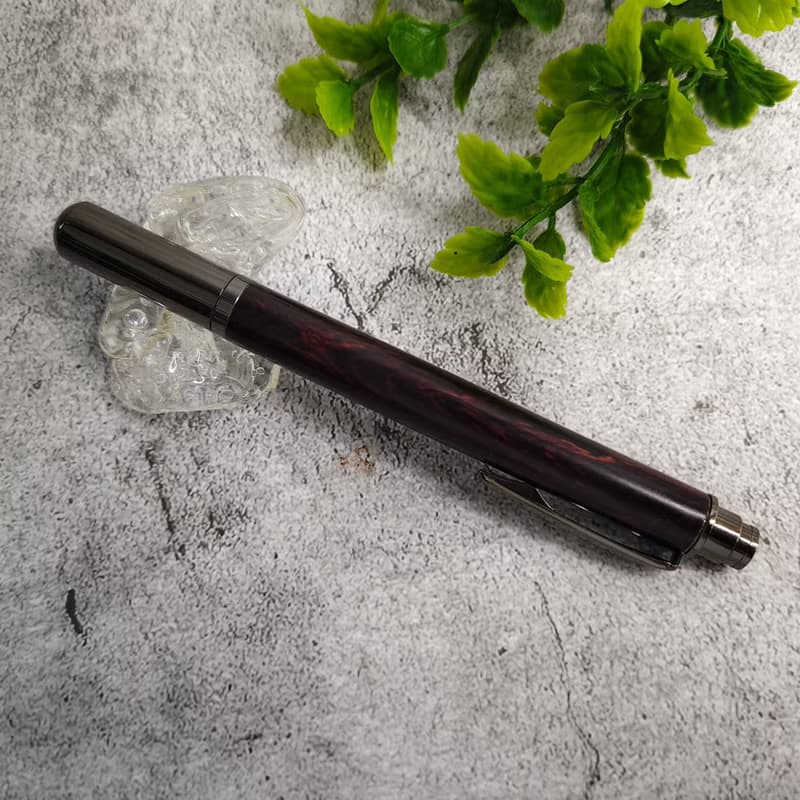微凹黃檀 原木 手工筆 鋼珠筆( 拔蓋式)