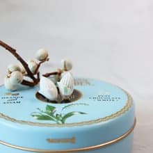 幻彩 柔閃 百合花 小巧耳針 罕見 懷舊 純銀耳針 耳夾OK