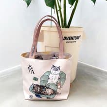 蛋定貓貓 雙面托特包- 可翻面用