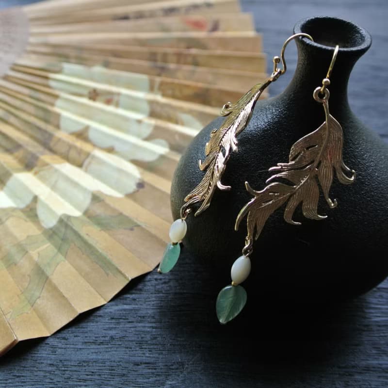 【墨徽閣】落羽耳環