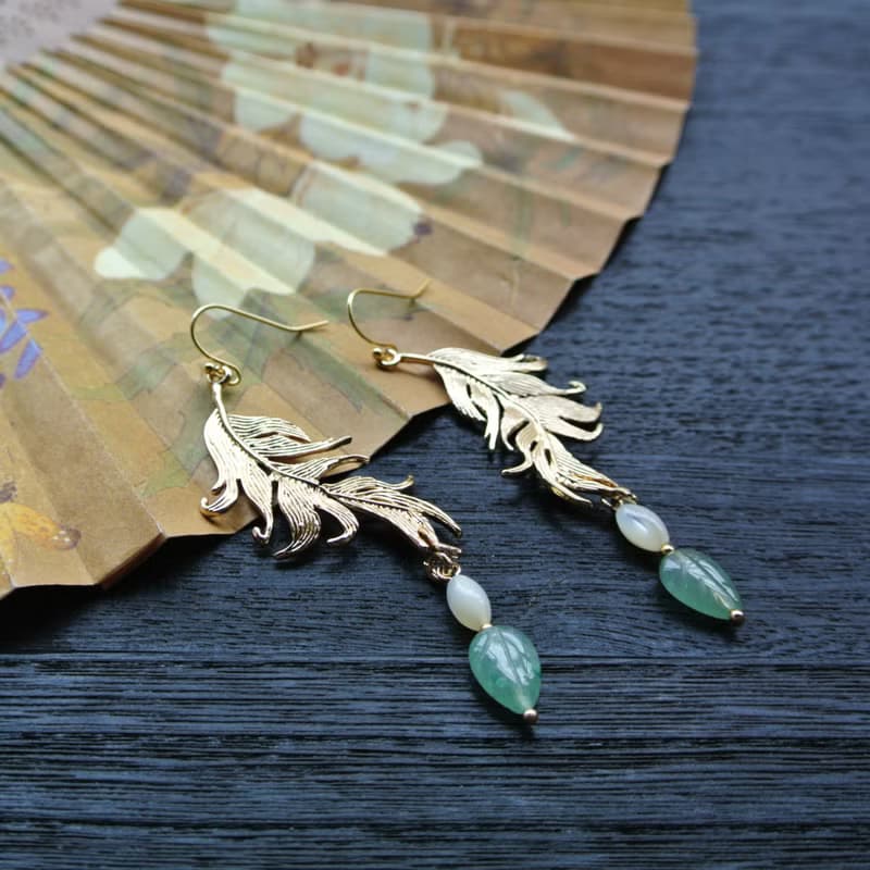 【墨徽閣】落羽耳環