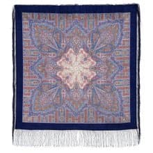 Authentic Pavlovo Posad Russian Shawl Scarf Soft 100% Wool 89x89 cm 1157-13