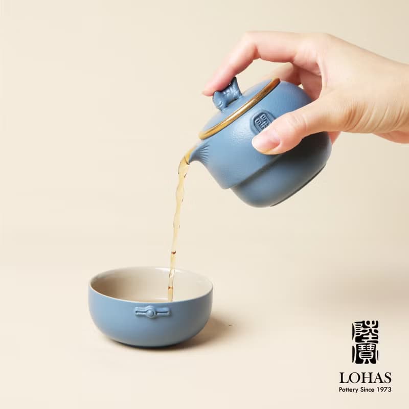 陸寶 開運吉福 茶器 1壺3包+便攜包 旅行茶組 茶器