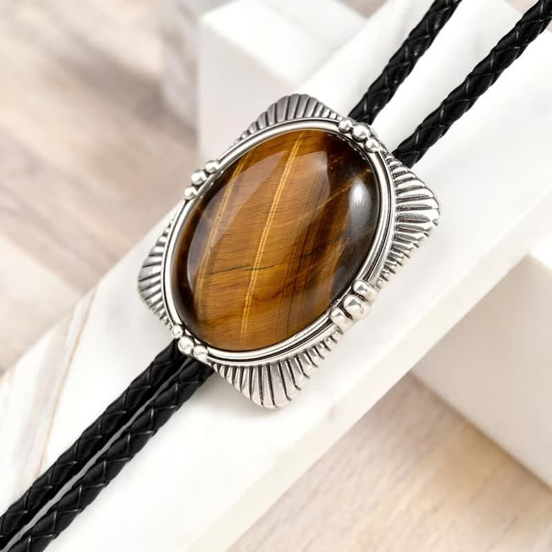 寶璽系列 保羅領帶 Bolo Tie 真皮 皮革項鍊 皮繩領帶 長項鍊