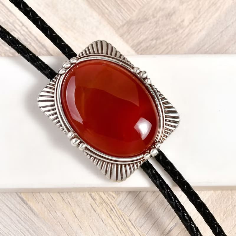 寶璽系列 保羅領帶 Bolo Tie 真皮 皮革項鍊 皮繩領帶 長項鍊