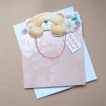 禮物袋冒出熊熊【Hallmark-ForeverFriends卡片 生日祝福】