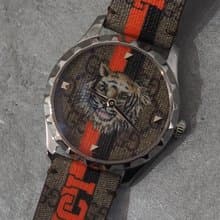 GUCCI グッチ Gタイムレス タイガー ウォッチ 腕時計 シルバー メンズ  ヴィンテージ