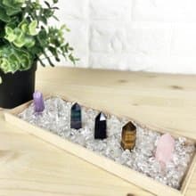 水晶柱-粉晶 黃虎眼石 黑曜石 螢石 白水晶 紫水晶辦公室裝置擺飾