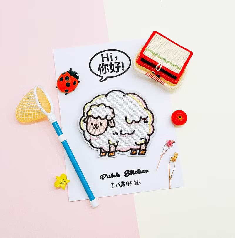刺繡貼紙-綿羊