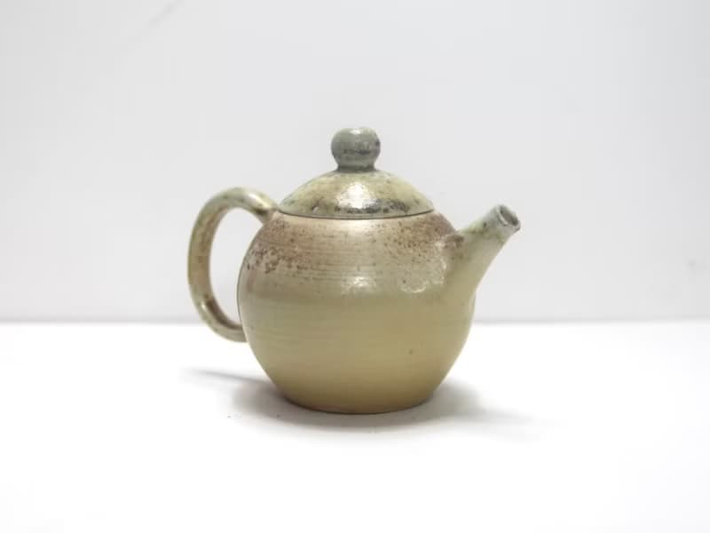 藏菁ㅣ柴燒 瓷土 茶壺