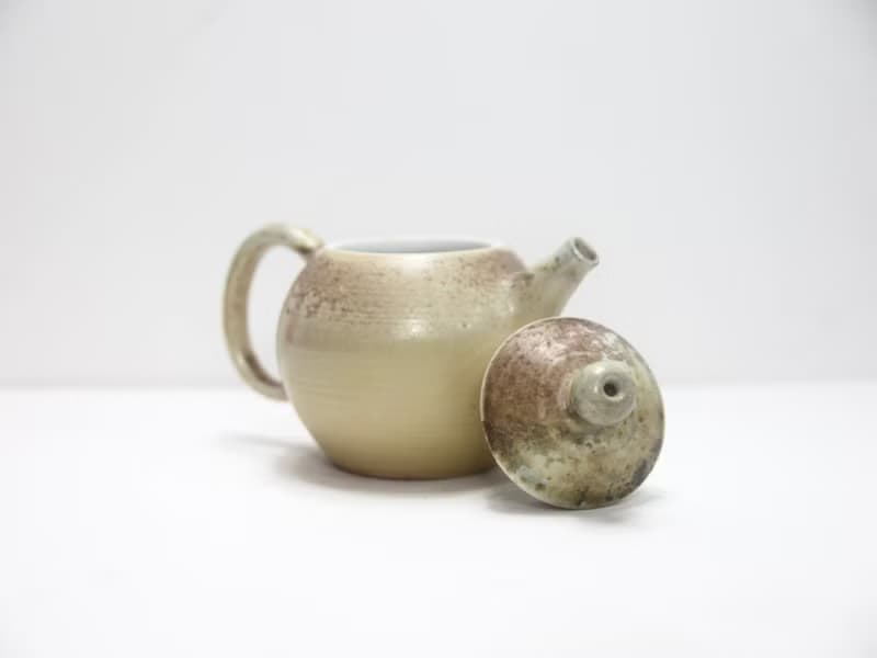 藏菁ㅣ柴燒 瓷土 茶壺