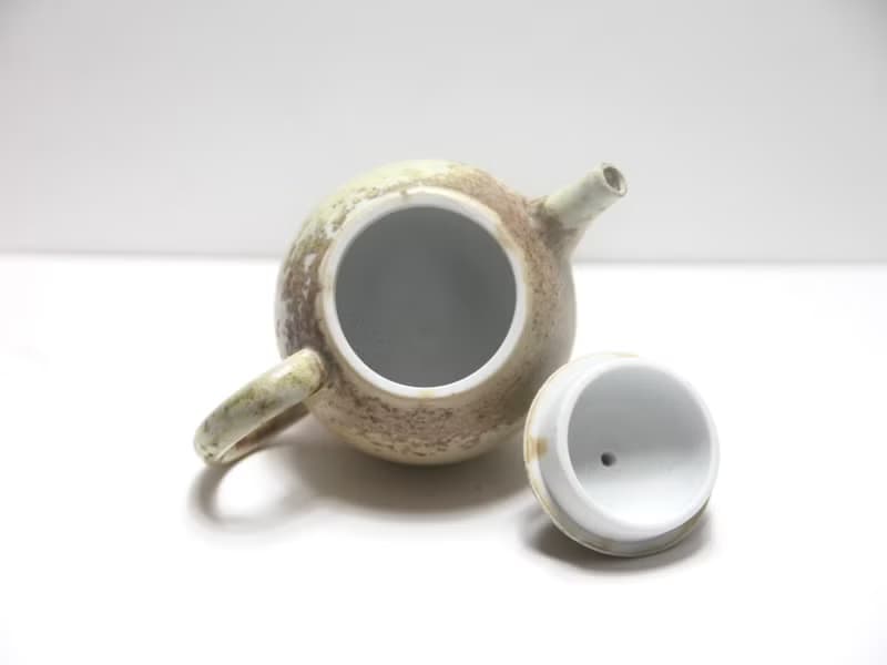 藏菁ㅣ柴燒 瓷土 茶壺