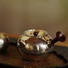 尚幀品 蘋果形側把急須 純銀橫手急須 足銀銀壺 200cc