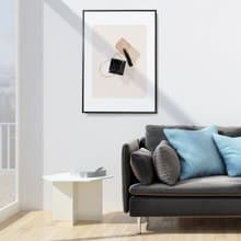 幾何 •典雅III-粉色優雅幾何掛畫/北歐玄關掛畫/臥室設計/喬遷禮