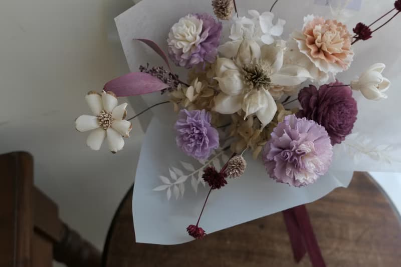 【好花】紫色優雅永生乾燥花束 畢業花束 情人節花束 母親節花束