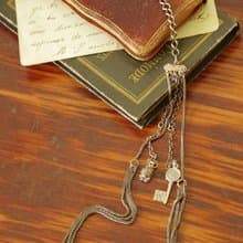 古董法國 Chatelaine 腰鍊 工具 材料  唐頓莊園迷 N719