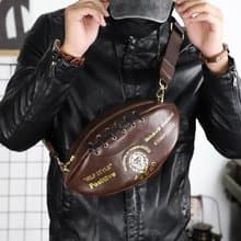 Rugby橄欖球胸包 手工真皮斜跨單肩包 機車側背包