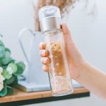 雙層玻璃泡茶杯-茶葉濾網(櫻花/桃花/紫藤花)200ml 七夕送禮 中秋