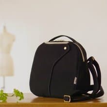 ショコラ / ブラック × アイボリー 【受注制作】 Trocco 帆布バッグ