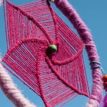 民族風 手工編織棉麻南美捕夢網吊飾dream Cather-Mandala曼陀羅