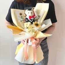 sueing_blossom  乾燥太陽花畢業熊花束