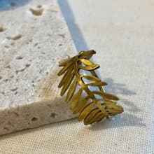 老林雜貨 | 棕櫚葉黃銅戒指