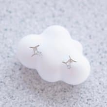 雙子座925純銀天然石星座耳環