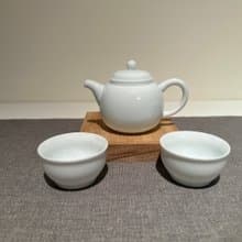 【瓷】青天潤瓷壺(一壺二杯)精緻泡茶壺