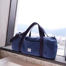 圓筒燈芯絨旅行袋