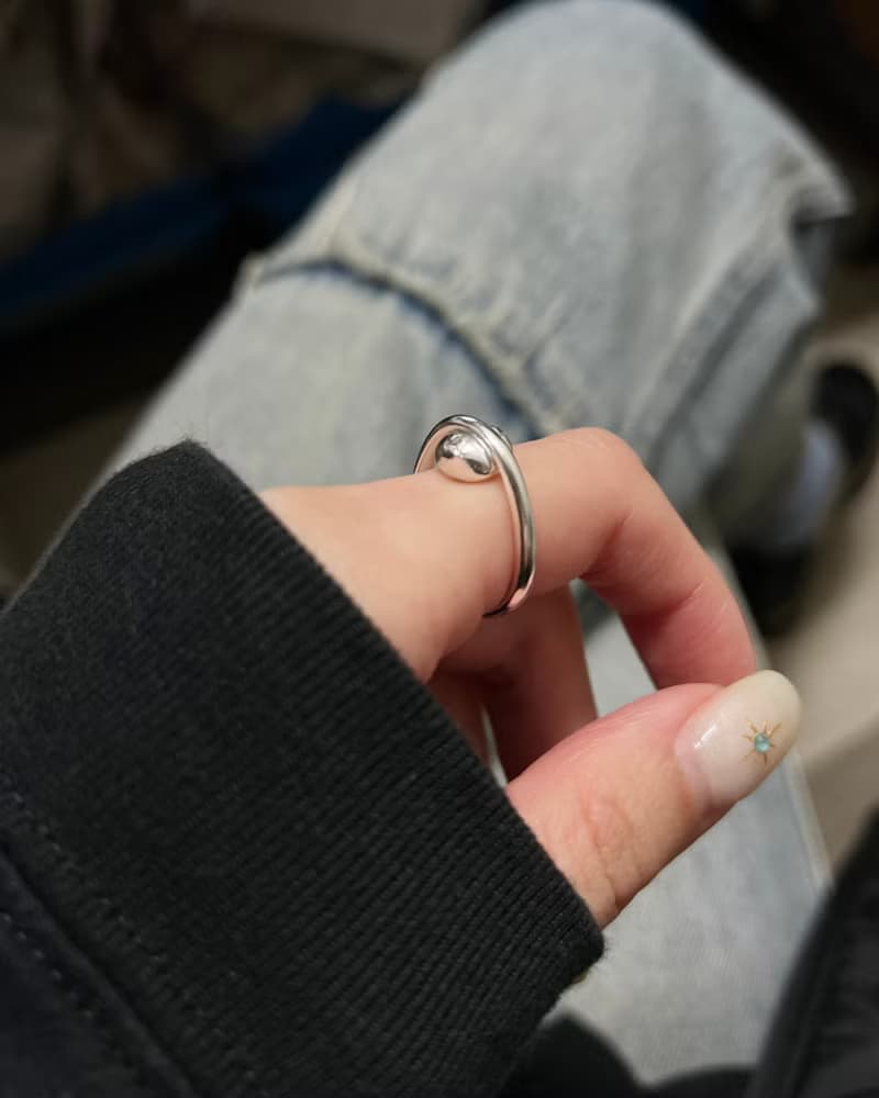 壓扁一點 純銀戒