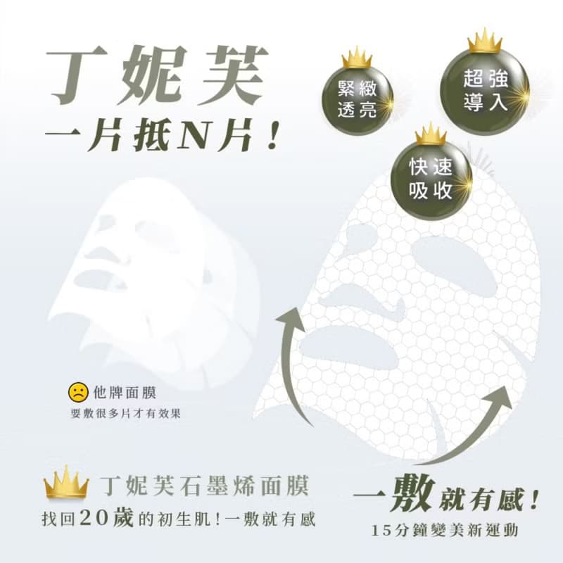 【D.nymph丁妮芙】1入 石墨稀超導面膜25ml 台灣製