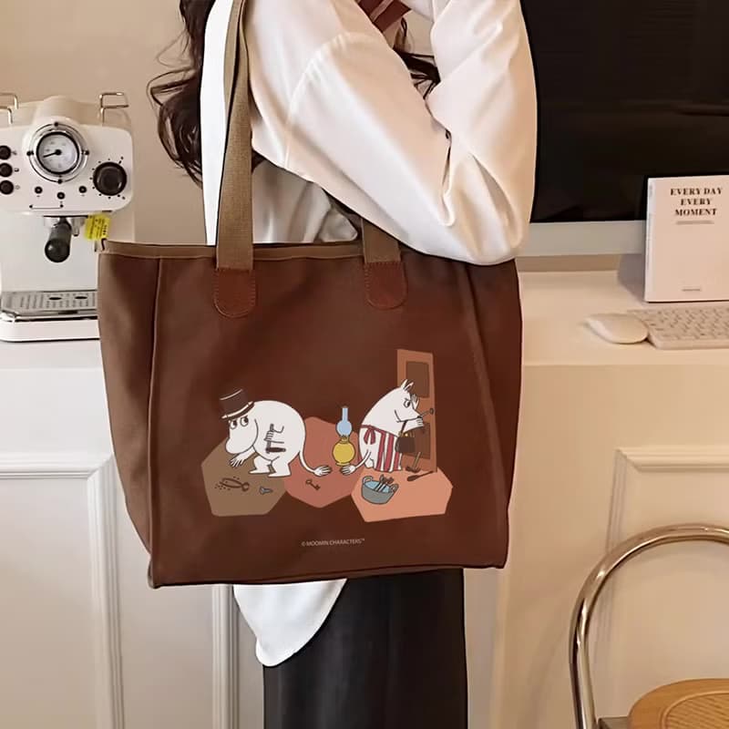 【MOOMIN】大容量通勤包 帆布包 側肩包