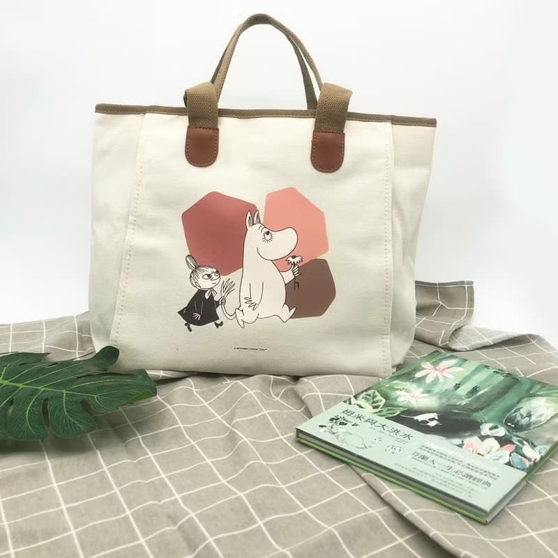 【MOOMIN】大容量通勤包 帆布包 側肩包