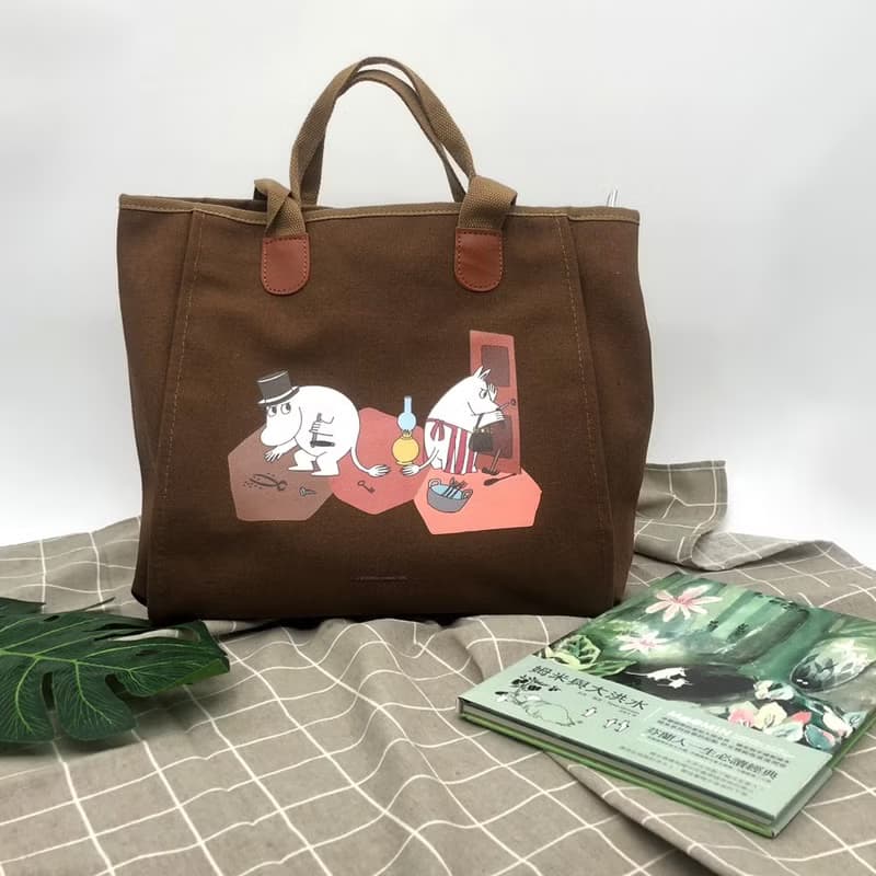 【MOOMIN】大容量通勤包 帆布包 側肩包