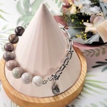 Six Cats 天然石  阿拉善 漸層莫蘭迪色 祈福開運手鍊 禮物