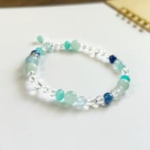 天河石 藍晶石 海水藍寶 白水晶 925銀 消除恐懼幻覺怒氣挫折