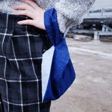 雙色 森女系文藝復古中古男女手提棉麻輕便小手包午餐包環保布袋