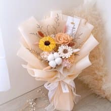 向日葵花束-晨光詩篇 l 附贈白色開窗提袋 太陽花花束 畢業花束