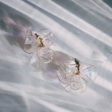 【潘朵拉-人魚彩】垂墜耳環 | 水晶花飾品 | 新娘飾品 | 交換禮物