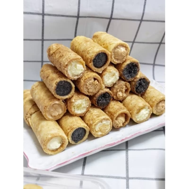三色包心蛋捲-原味 花生 芝麻