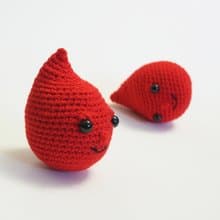 Blood drop plush