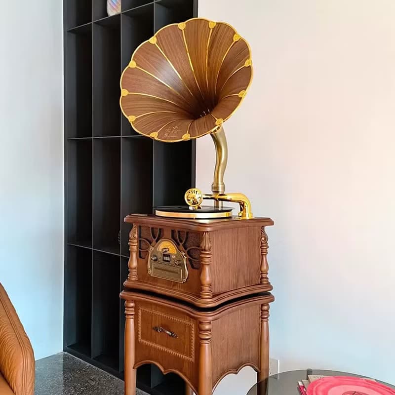【復古風華】梵尼詩 黑膠音響 內建擴大機 藍牙 Hi-Fi級 留聲機