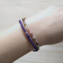 -天然半寶石-幸運石系列-極品藍東凌玉純銀手鍊