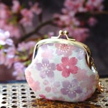 京都奈櫻花贊小口金包(附櫻花吊飾)